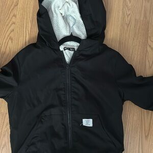 Shein sweater zip up with fuzzy inside cream colored